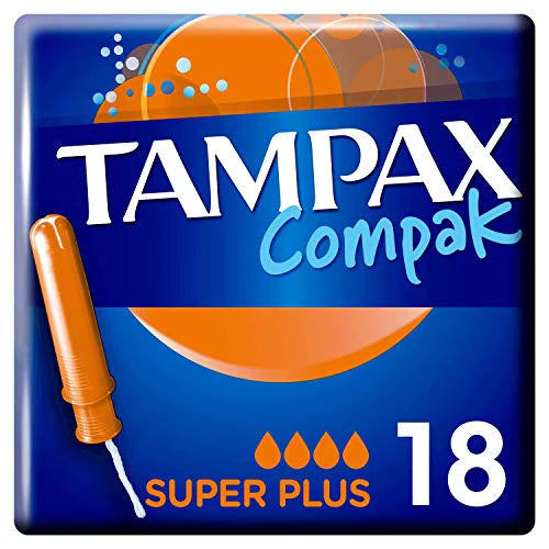 Tampax Compak Super+ Tampons with Applicator 18