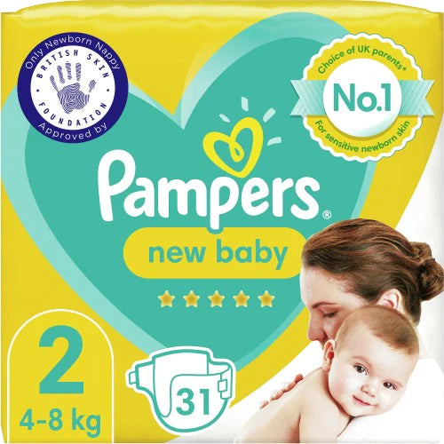 Pampers Premium Protection New Baby Size 2 Carry Pack 31 Nappies