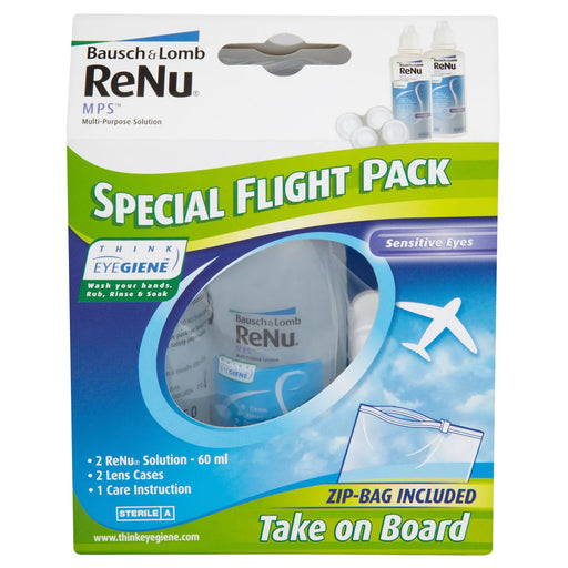 Renu Bausch & Lomb ReNu Multi-Purpose Solution Flight Pack 2 x 60ml