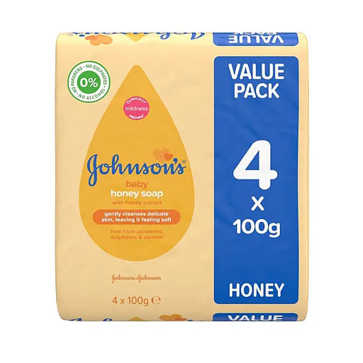 Johnson's Baby Soap With Honey - 4 x 100g Bars