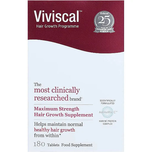 Viviscal - Maximum Strength Hair Supplement For Thicker & Fuller Hair - 180 Tablets