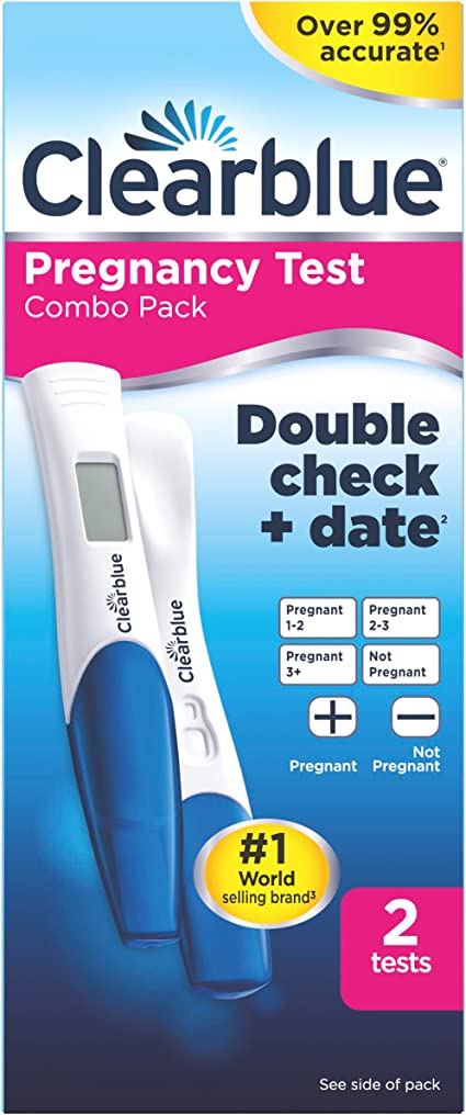 Clearblue Pregnancy Test Double-Check & Date Combo Pack - 2 Tests