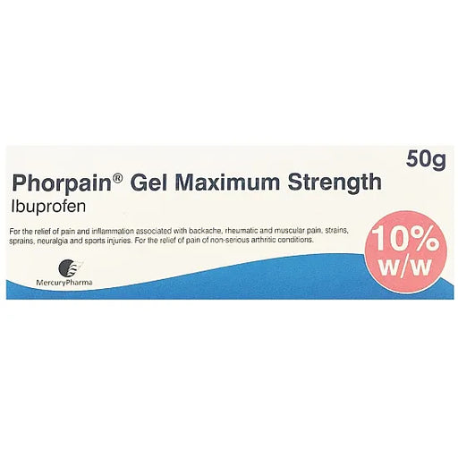 Phorpain Maximum Strength Ibuprofen 10% Gel - 50g