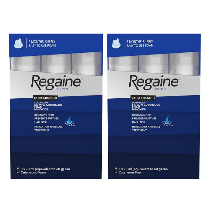 Regaine for Men Extra Strength Scalp Foam 73ml - 3 Pack