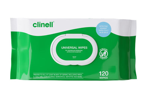 Clinell Universal 120 Wipes Flow Pack