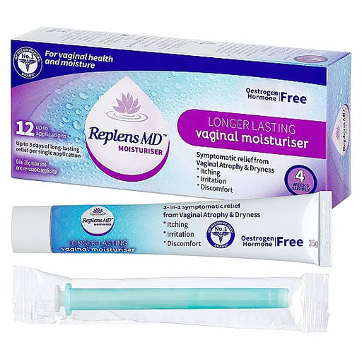 Replens Longer Lasting Vaginal Moisturiser - Symptomatic Relief from Vaginal Atrophy & Dryness - 35g Tube with Applicator