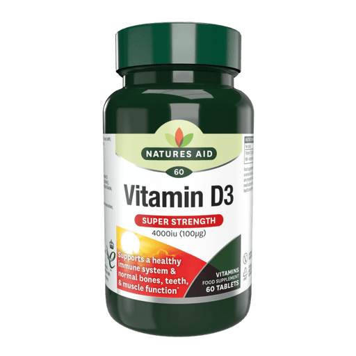 Natures Aid Vitamin D3 Super Strength 4000iu 80 Tablets